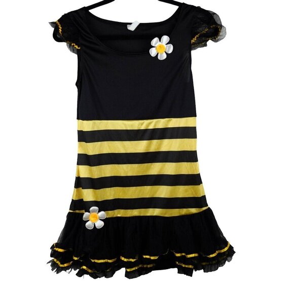Bumblebee Costume Dress With Daisy Accents - Costumes USA - Junior Medium 7-9 - Picture 1 of 5